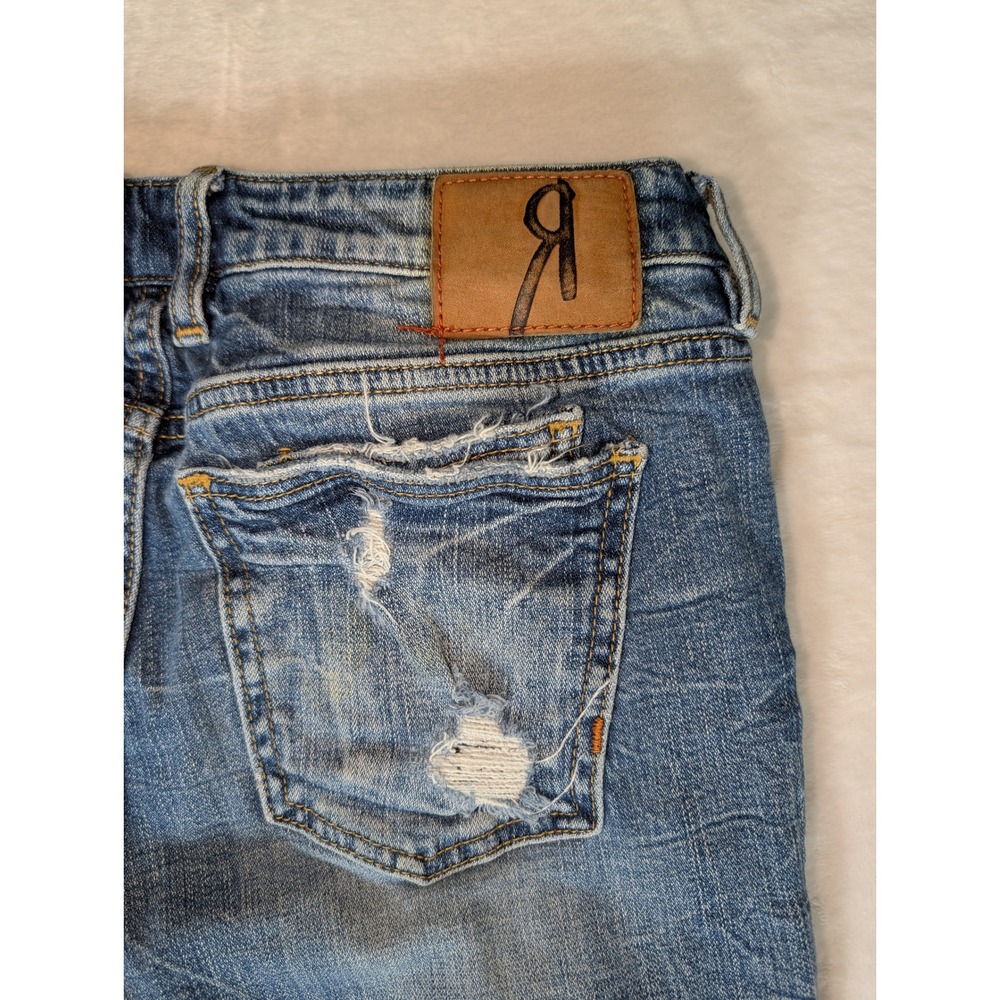 Rock Revival Star Distressed Jeans 29 Y2K Grunge Rocker Straight Leg